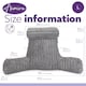 image 8 of Aamira Reading Pillow Grey Faux Fur Ribbed Memory Foam Support Cushion | Grey | Grey | Standard | 1
