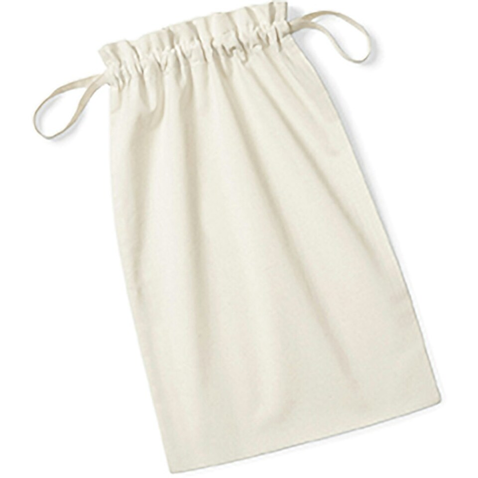 image 1 of Westford Mill Soft Organic Cotton Drawcord Bag - Natural - S Cream | S