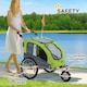 image 8 of PawHut Pet Bicycle Trailer Water Resistant Carrier 3 Wheels Push Pull Brake