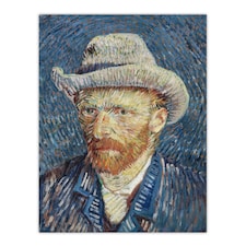 Self Portrait Grey Felt Hat Van Gogh Vintage Huge Wall Art Print 18X24 In