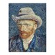 image 1 of Self Portrait Grey Felt Hat Van Gogh Vintage Huge Wall Art Print 18X24 In
