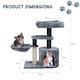 image 2 of Cat Tree Scratching Post Large Multilevel Climbing Tower Activity Centre, Grey