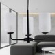 image 5 of Victoria - Black 3 Arm Ceiling Pendant with Frosted Glass Shade Black | White