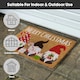 image 4 of JVL Festive Christmas Coir Doormat with Latex Back 40x58cm, Gonks