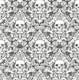 image 1 of NuWallpaper NUS4552 Skulls Fieri Novelty Peel & Stick Wallpaper, Grey