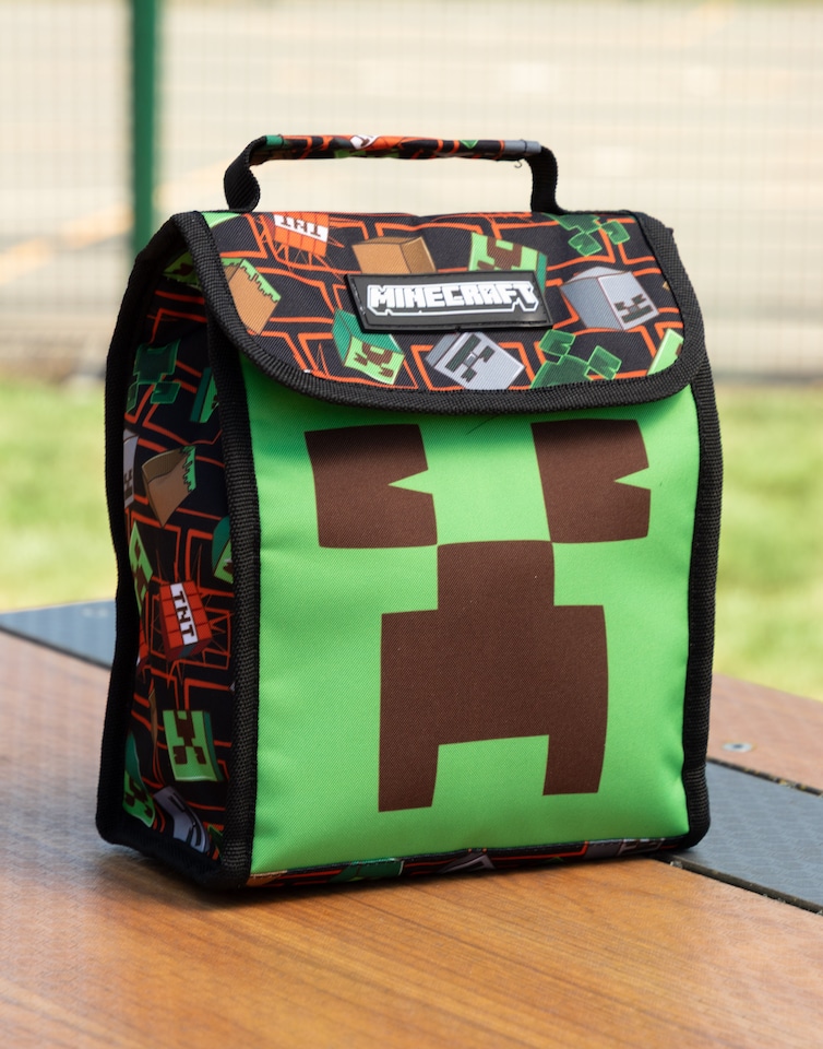 image 1 of Minecraft Creeper & TNT Unisex Kids Multicoloured 3 Piece Backpack Set | Zipper & Hook Closure | Carry School Supplies | Back to School Essentials | Minecraft Merch | Multi | Multicoloured