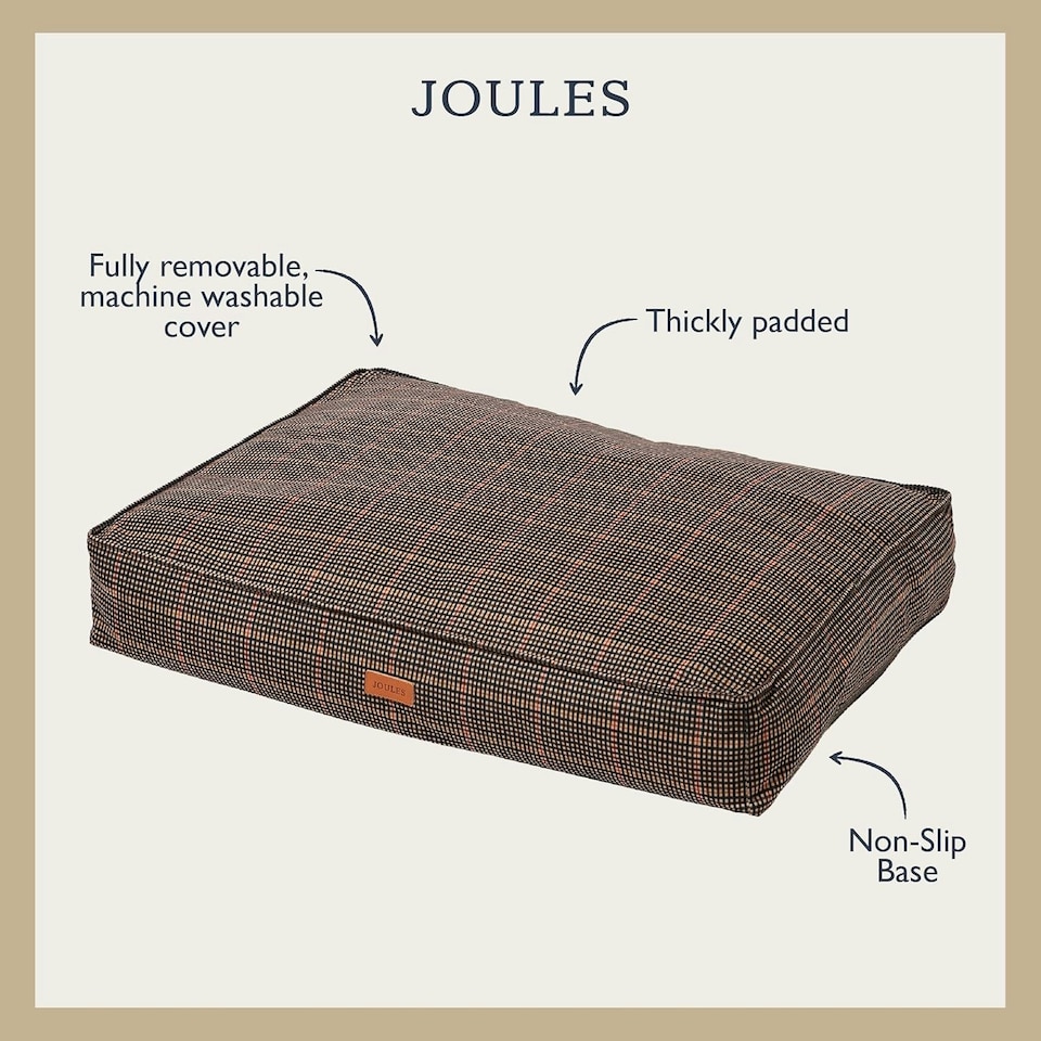 image 1 of Rosewood Joules Henson Check Dog Mattress Bed | Multi | L | 1