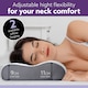 image 5 of Aamira Orthopaedic Memory Foam Pillow Cervical Neck Support for All Sleepers | White | White | Standard | 1