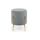 image 3 of Light Grey Velvet Stool