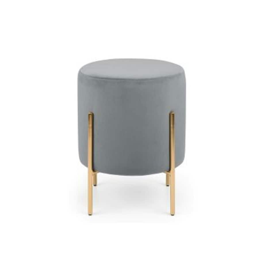 image 1 of Light Grey Velvet Stool