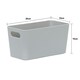 image 4 of Wham Studio 5 x 1.4L Deep Rectangular Plastic Storage Baskets Ice White Grey