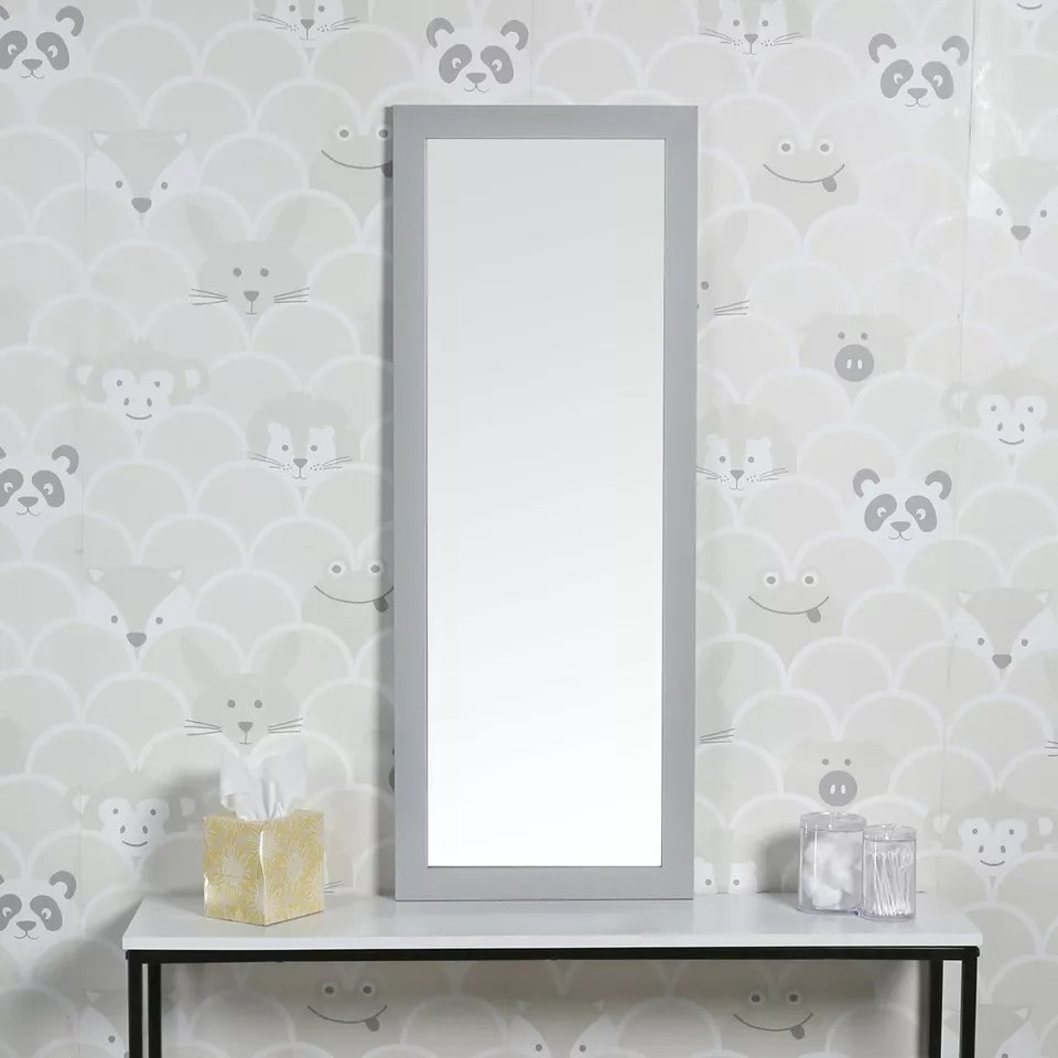 image 1 of Rectangle Mirror - 97x37cm | Grey | 1