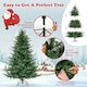 image 8 of COSTWAY 6FT Artificial Christmas Tree Pre-lit Xmas Tree with Warm White LED Lights