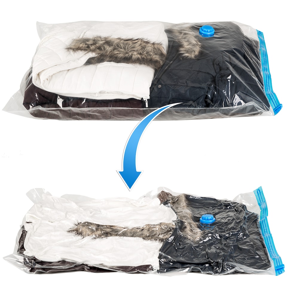 image 1 of Vacuum Storage Bags - 20 bags in 3 sizes, with inlet and outlet valve