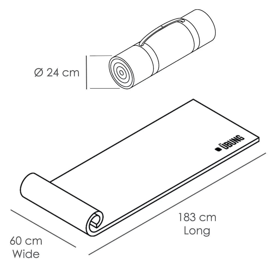 image 1 of UBUNG Yoga Mat Non Slip with Carry Strap 10mm Thick Mat for Pilates Yoga Grey