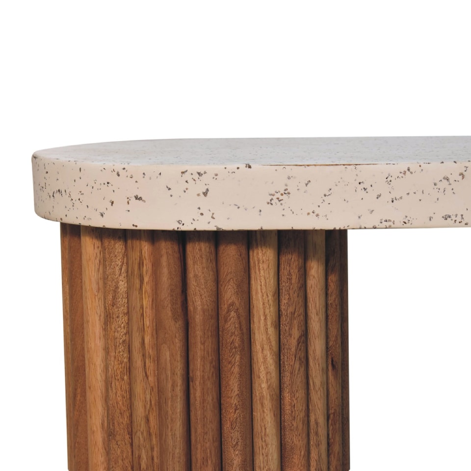 image 1 of Artisan Furniture Solid Wood Serenity Terrazzo Coffee Table