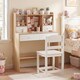 image 10 of COSTWAY Wooden Kids Study Desk and Chair Set