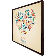 Love heart of sealife & nautical items (Picutre Frame) Brown | XS