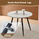 image 5 of SONARA White Marble Round Dining Table and 4 Velvet Chairs Set Modern 4 Seater for Dining Room