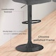 image 3 of Neo Cuban Bar Stool Dark Grey Fabric Black Steel Base Set of Two