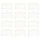 image 1 of Pack of 12 27cm White Plastic Garden Patio Lawn Border Fence Edging