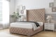 image 2 of Sloomy Arundel Mink Naples Bed Frame With Mattress With 50"  Upholstered Wingback Headboard 5' King