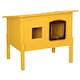 image 6 of Pawhut Wooden Cat House Pet Home Outdoor Waterproof Door Roof Shelter Garden