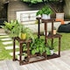 image 5 of COSTWAY Solid Wood Plant Stand Multi Layer Plant Pot Holder Brown