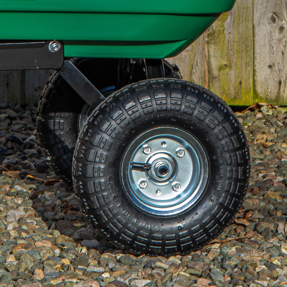 image 1 of 75 Litre 200Kg Capacity Tipping Garden Dump Cart / Truck Trolley / Wheelbarrow
