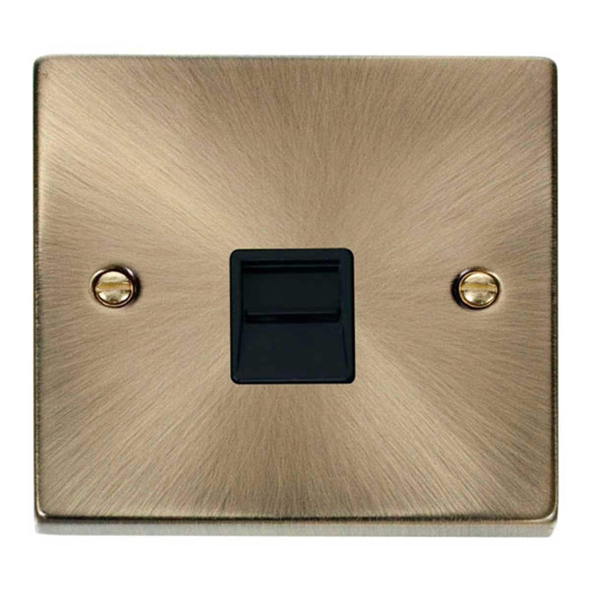 SE HOME Antique Brass Secondary Telephone Single Socket Brown Antique Brass