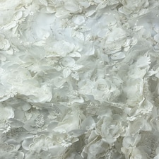 Minerva Core Range Cream Julianne Embroidered Lace Fabric for Bridal, Dressmaking, 130cm / 51" Wide - per metre