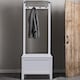 image 3 of Karlstad Hallway Bench Shoe Storage and Coat Hook in Classic White