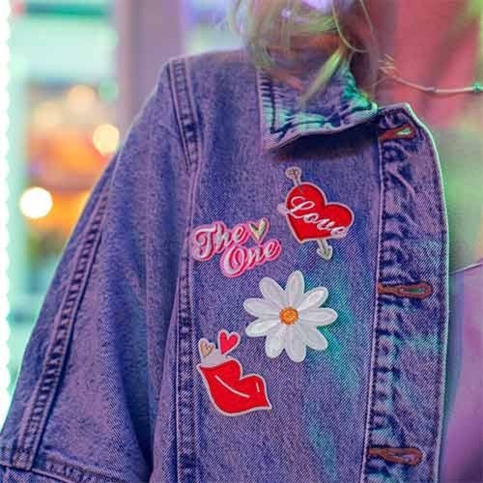 image 1 of Love Themed Iron On Patches - Pack of 4
