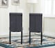 image 4 of Set of 2 Tufted Button Back Fabric Dining Chairs Grey by MCC Direct