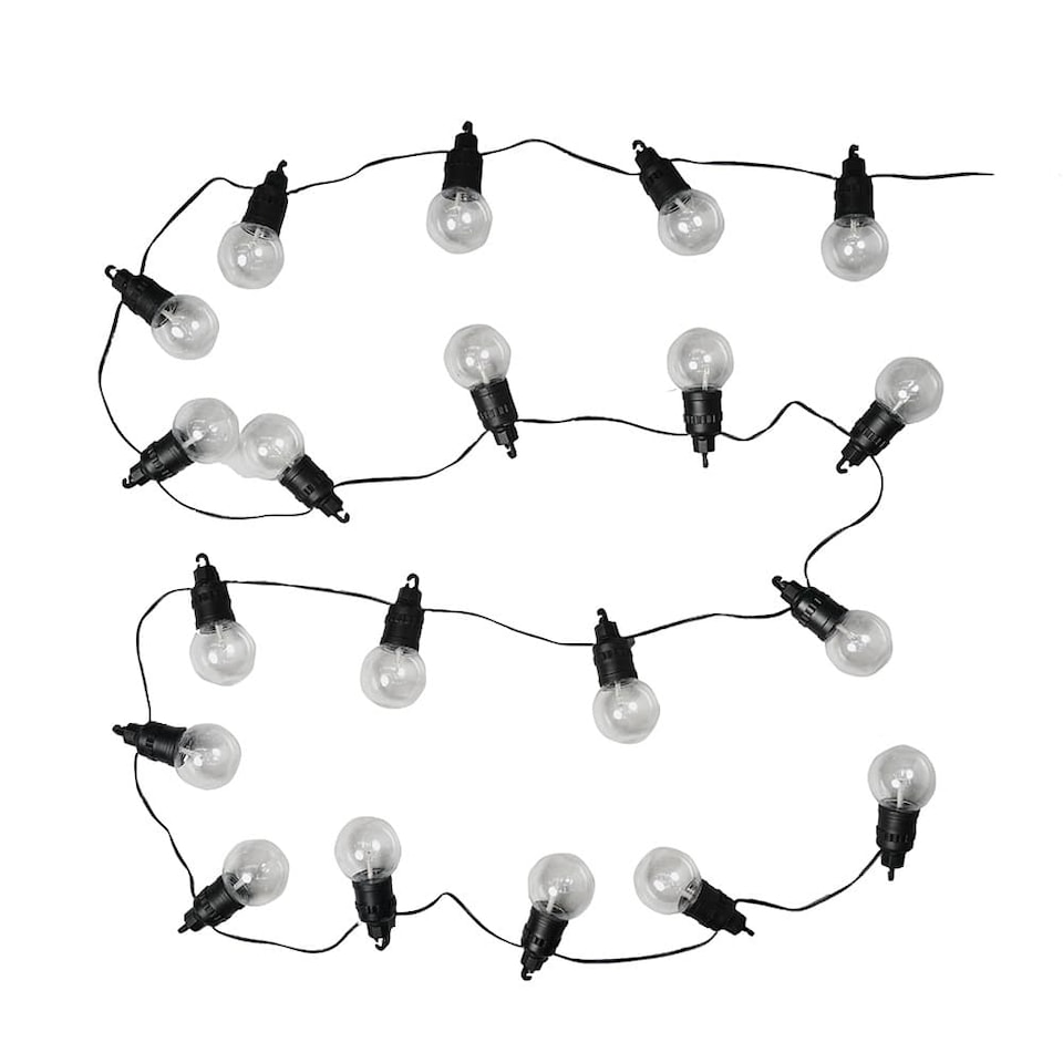 image 1 of ValueLights Maritta 10 Set Black Outdoor String Festoon Light