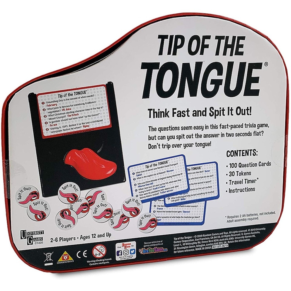 image 1 of Tip of the Tongue 2-Second Trivia Game