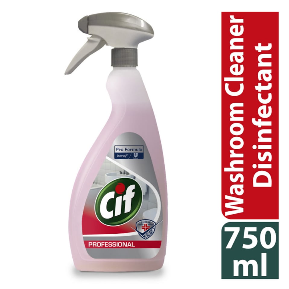 image 1 of 6x Cif Pro Formula 4 in 1 Plus Washroom Cleaner Liquid 750 ml