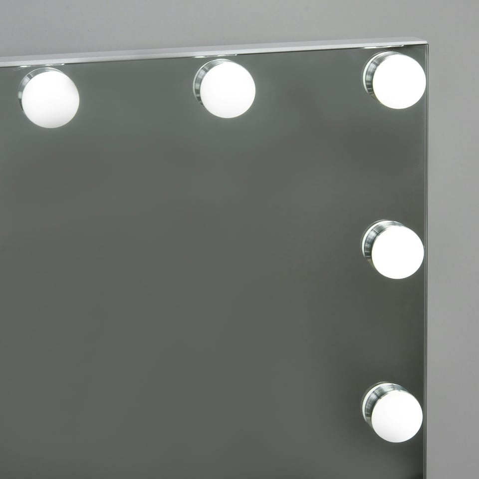 image 1 of HOMCOM Hollywood Makeup Mirror with Led Light Dimmer Cosmetic Beauty Stage