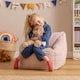 image 2 of Kids Bean Bag Chair - Pink Fluffy Beanbag for Children