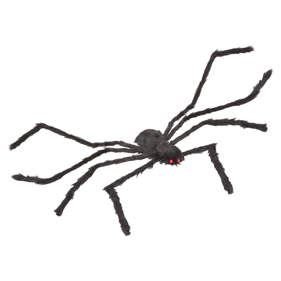 PMS Halloween Giant Fury Spider Decoration - Black