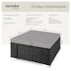 image 6 of Footstool Bitonto - durable, UV-resistant polyrattan chair, 53 x 53 x 26 cm | Black | black/grey | One Size | 1