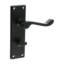 Timco - Victorian Scroll Bathroom Handles - Matt Black (Size 152 x 42 - 2 Pieces) | Multi