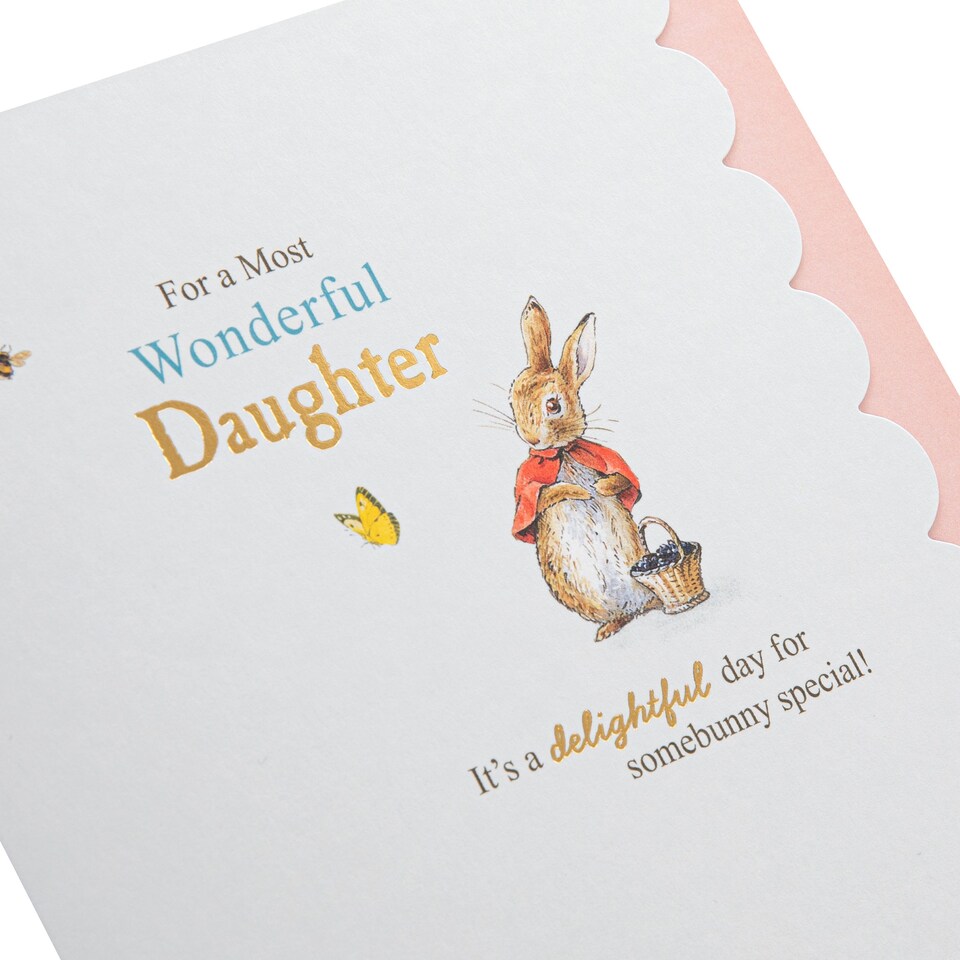 image 1 of Hallmark Birthday Card For Daughter - Beatrix Potter's Peter Rabbit Design