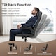 image 4 of Ergonomic Office Computer Chair PU Leather Swivel Recliner with Flip-Up Armrests
