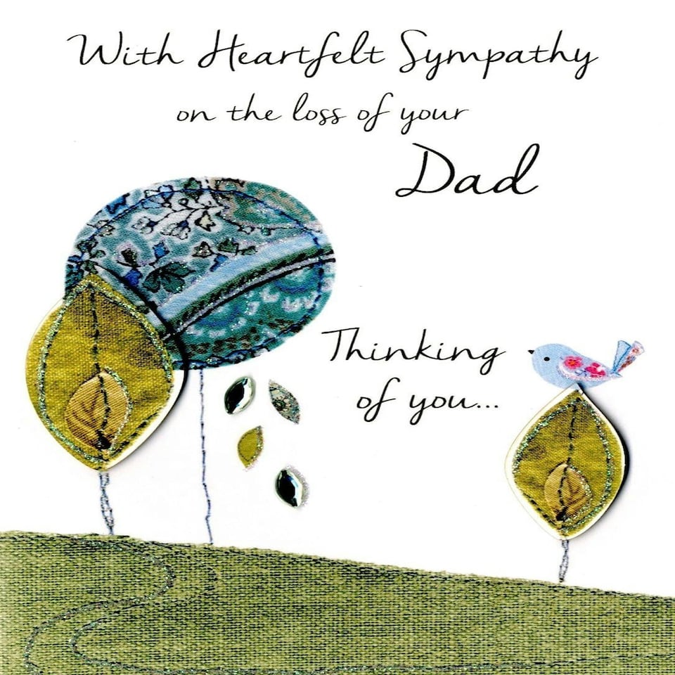 image 1 of Sympathy On Loss Of Your Dad Greeting Card Second Nature Just To Say Cards