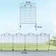 image 3 of Outsunny Garden Decorative Fence 4 Panels 44in x 12ft Steel Wire Border Edging