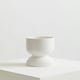 image 3 of Interiors by Premier Lightweight White Planter, Durable Ceramic Construction Outdoor Pot, Cylindrical Design Flower Planter White