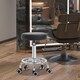 image 2 of Vinsetto Round PU leather Salon Beautician Stool Adjustable Height w/ Footrest