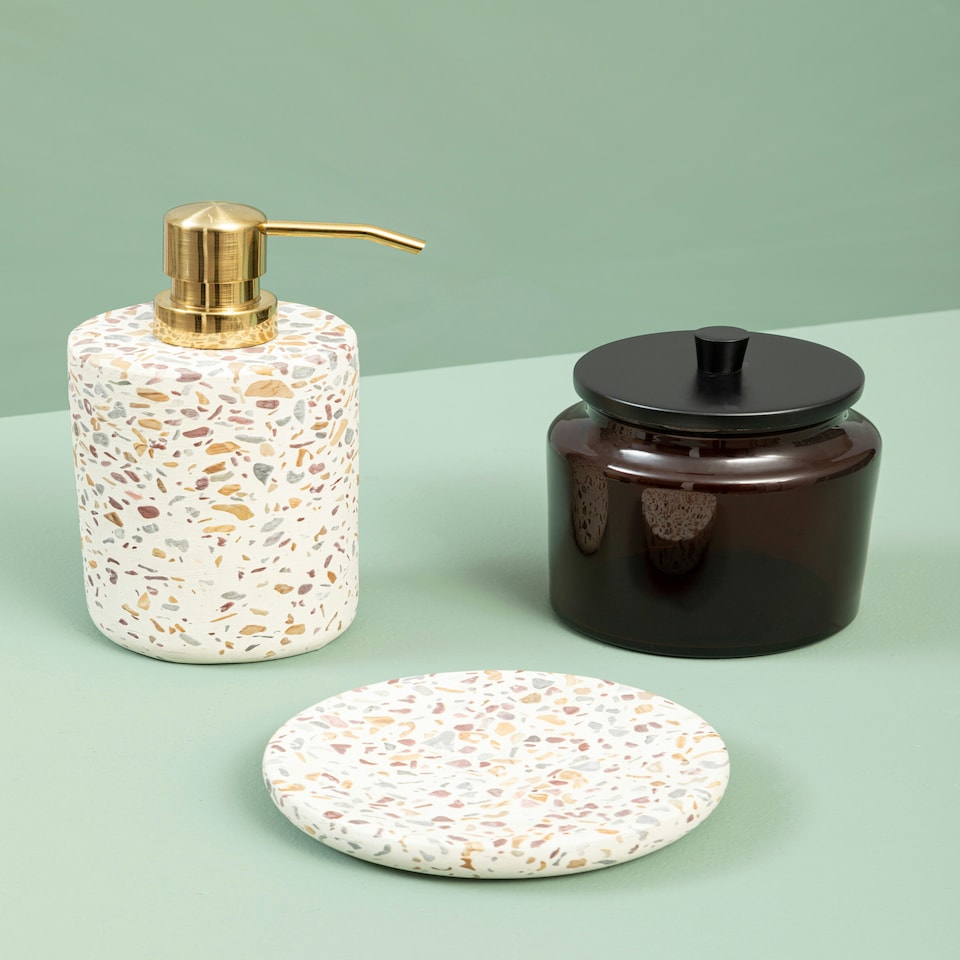 image 1 of Gozo Concrete Terrazzo Soap Dish