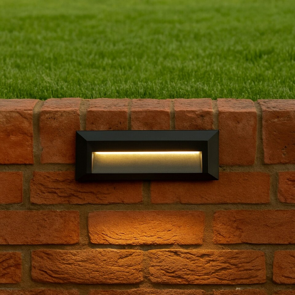 image 1 of CGC REBECCA LED Dark Grey Slim Rectangle Brick Light Grey